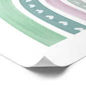 Christliches Gebet für Kinder Grün und Rosa | Poster (Ecke)