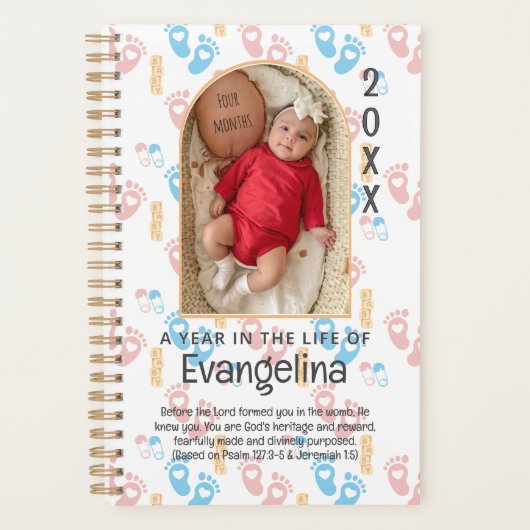 Christliches Gebet Keepake Baby Planer (Vorderseite)