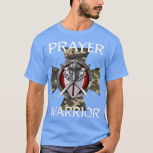 Christliches Gebet Krieger Grüne Camouflage Cross T-Shirt