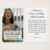 Christliches Gebet Mama Foto Gedenkkarte Beerdigun (Vorne & Hinten)