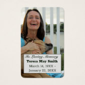 Christliches Gebet Mama Foto Gedenkkarte Beerdigun (Vorderseite)