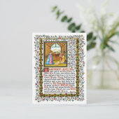 Christliches Gebet mit Krippe Postkarte (Stehend Vorderseite)