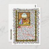 Christliches Gebet mit Krippe Postkarte (Vorne/Hinten)
