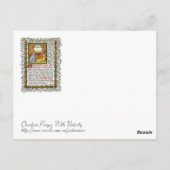 Christliches Gebet mit Krippe Postkarte (Rückseite)
