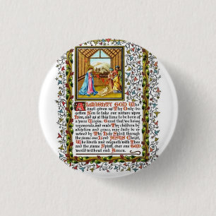 Christliches Gebet mit Nativity Button