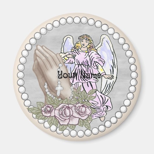 Christliches Gebet Rosary Angel Magnet (Vorne)