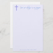 Christliches Gebets-Briefpapier Briefpapier (Vorne/Hinten)