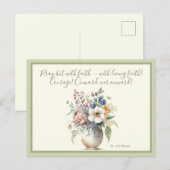 Christliches Gebetsbuch Verse Postkarte (Vorne/Hinten)