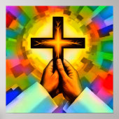 Christliches Gebetspopapier (Matte) Poster (Vorne)