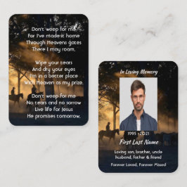 Christliches Gedächtnis Foto Waldweg Wandern Visitenkarte