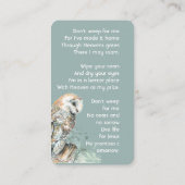 Christliches Gedächtnisbecken Visitenkarte (Rückseite)