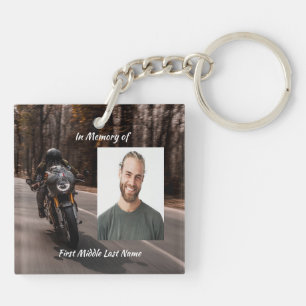 Christliches Gedenkfoto Motorrad Biker  Schlüsselanhänger