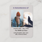 Christliches Gedenkgebet Lone Wolf Howling Tier Visitenkarte (Vorderseite)