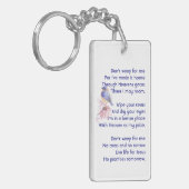 Christliches Gedicht Bluebird Garden Bird Schlüsselanhänger (Vorderseite links)