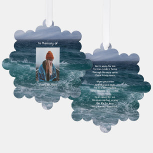 Christliches Gedicht Erinnerungsstück Ozean Meer S Ornament Karte
