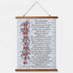 Christliches Gedicht Tod Die Ewiges Leben Geboren Wandteppich Mit Holzrahmen