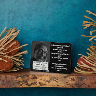 Christliches Gedicht Vater Foto Gedenkfeier Beerdi Fotoplatte