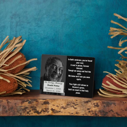 Christliches Gedicht Vater Foto Gedenkfeier Beerdi Fotoplatte (Seite)