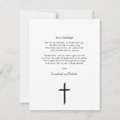 Christliches Gedicht wirst du meine Mutter sein Einladung (Rückseite)