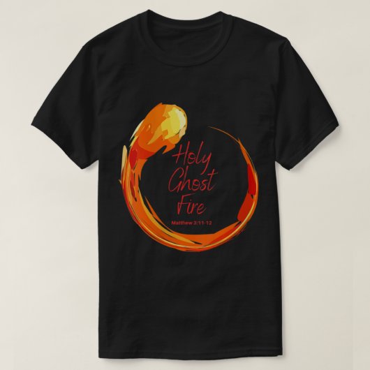 Christliches Geisterfeuer T-Shirt (Design vorne)