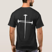 Christliches GERETTET Shirt mit 3 Nagelkreuz hinte (Rückseite)