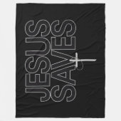 Christliches Geschenk Jesus Faith Bible Verse Fleecedecke (Vorderseite)