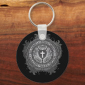 Christliches Geschenk Luther Rose J-Rose-Schwarz-H Schlüsselanhänger (Vorderseite)