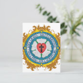 Christliches Geschenk Luther Rose Jesus Cross Gott Postkarte (Stehend Vorderseite)