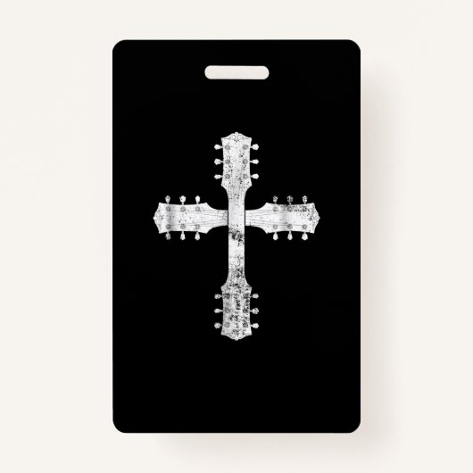 christliches Gitarrenkreuz Ausweis (Vorderseite)