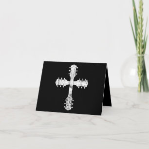 christliches Gitarrenkreuz Dankeskarte