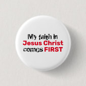 Christliches GLAUBEN IN JESUS Inspiration Button (Vorderseite)