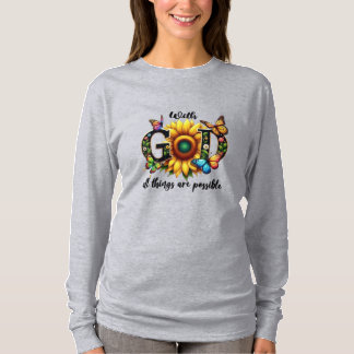 Christliches Glaubens-Sonnenblumen-T-Shirt – Mit G T-Shirt