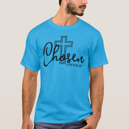 Christliches Glaubensbuch Kreuz ausgewählt 1 Peter T-Shirt