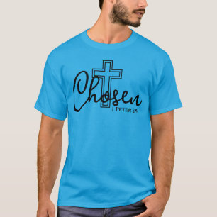 Christliches Glaubensbuch Kreuz ausgewählt 1 Peter T-Shirt