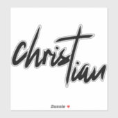 Christliches Glaubenskreuz Aufkleber (Blatt)