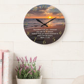 Christliches Glaubenskreuz mit Mark 11:24 Große Wanduhr