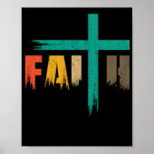 Christliches Glaubenskreuz Vintag Poster (Vorne)