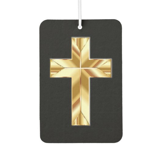 Christliches Goldkreuz Autolufterfrischer (Vorderseite)