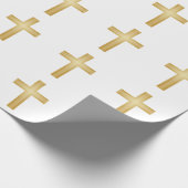 Christliches Goldkreuz Geschenkpapier (Ecke)