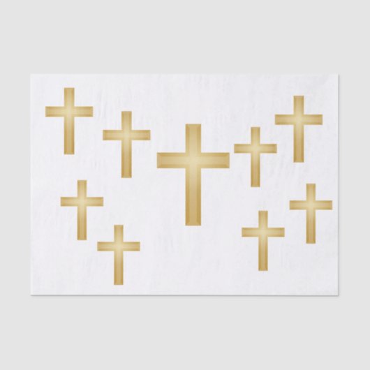 Christliches Goldkreuz Seidenpapier (Vorderseite)
