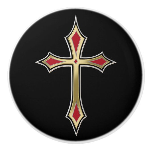 Christliches Goldrausch Keramikknauf (Vorderseite)