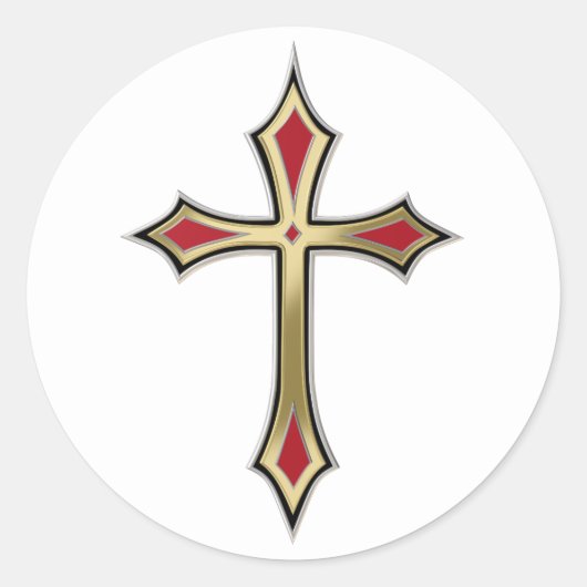Christliches Goldrausch Runder Aufkleber (Vorderseite)
