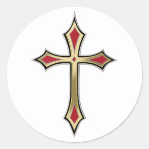 Christliches Goldrausch Runder Aufkleber