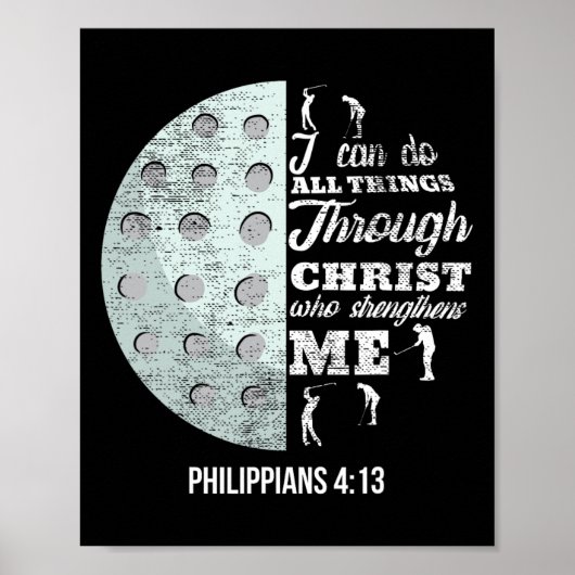 Christliches Golf Philipper 413 Golfer-Geschenke M Poster (Vorne)