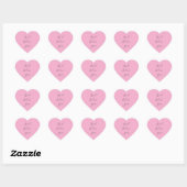 Christliches "Gott segne Sie" Pink Black Script Herz-Aufkleber (Blatt)
