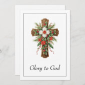 Christliches Gotteskreuz Feiertagskarte (Vorne/Hinten)