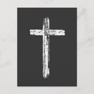Christliches Grunge-Kreuz-Postkarte Postkarte
