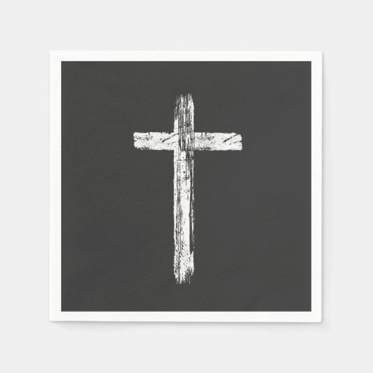 Christliches Grunge-Kreuz Serviette (Vorderseite)