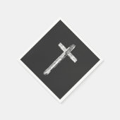 Christliches Grunge-Kreuz Serviette (Ecke)