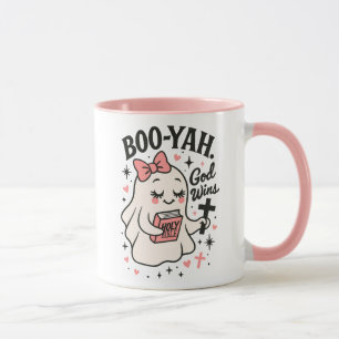 Christliches Halloween Boo Ya God gewinnt Tasse